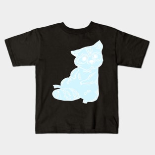 Blue Bubble Racoon Kids T-Shirt